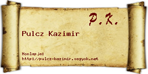 Pulcz Kazimir névjegykártya
